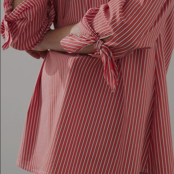 Chicos, size 0, red & white off the shoulder top - Picture 2 of 4